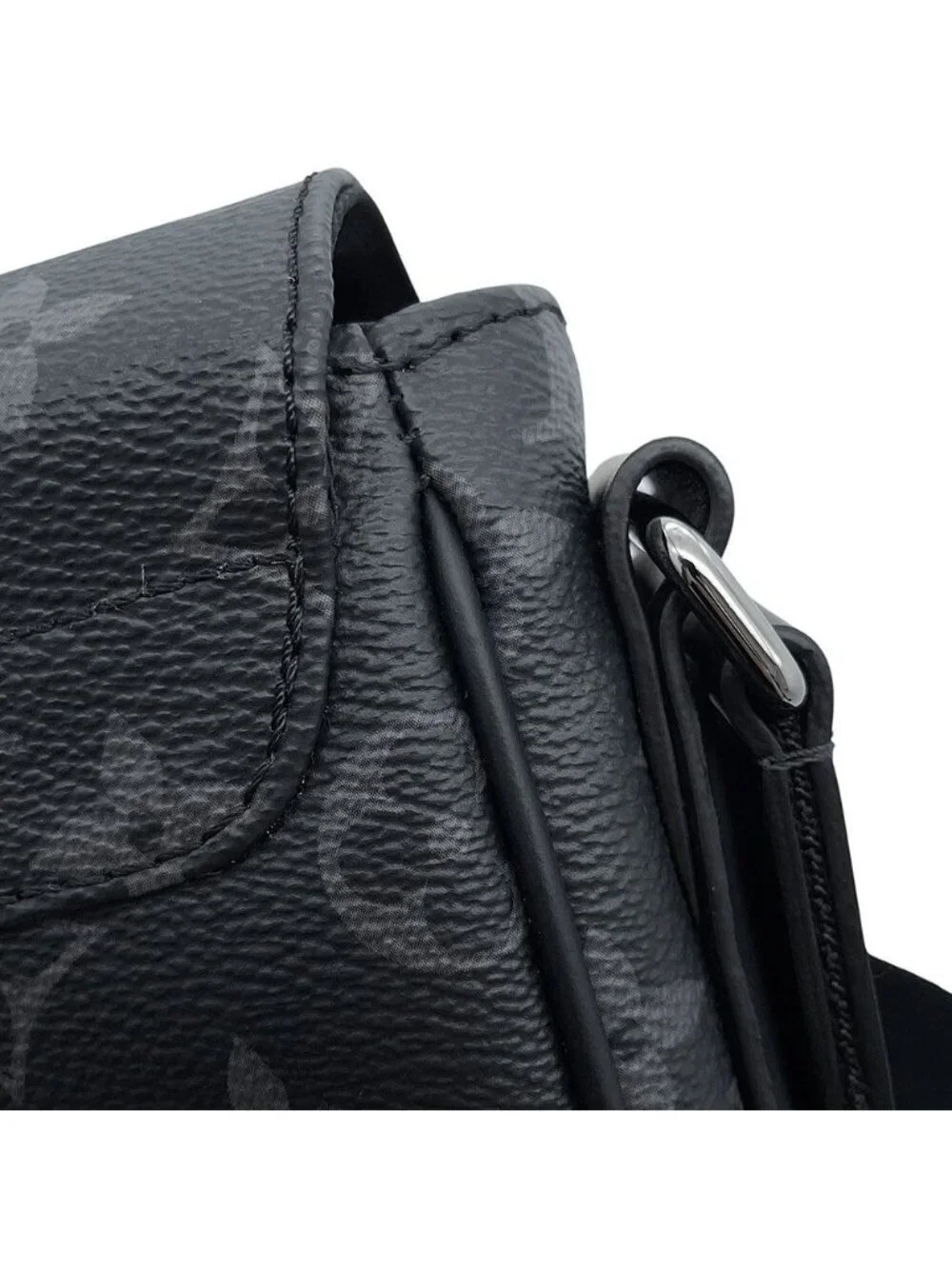 Louis Vuitton Shoulder Bag Monogram Eclipse District PM Black